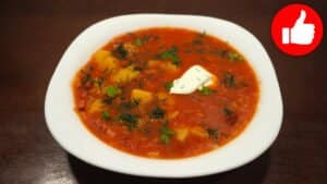 Вкусный томатный суп с рисом в мультиварке