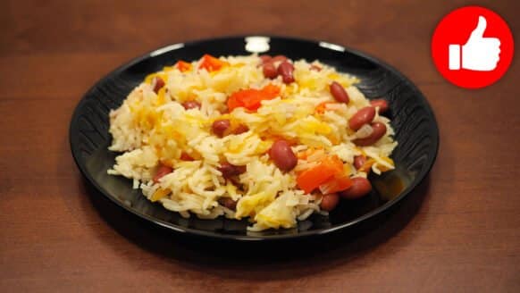 Рис с овощами и фасолью в мультиварке