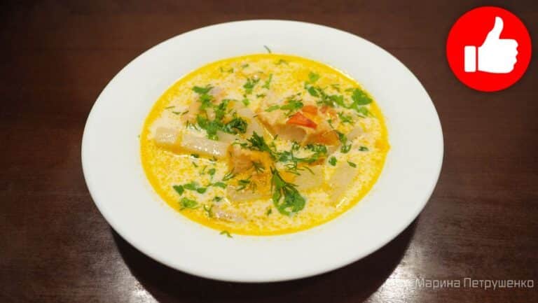 Вкусный рыбный суп со сливками в мультиварке