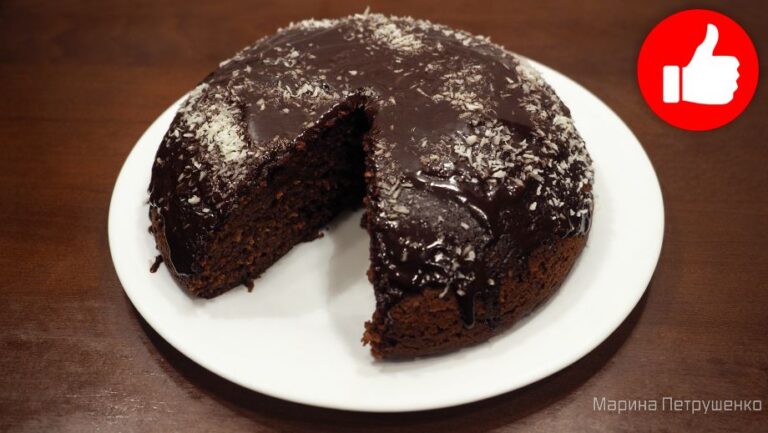 Вкусный шоколадный пирог с кабачком в мультиварке
