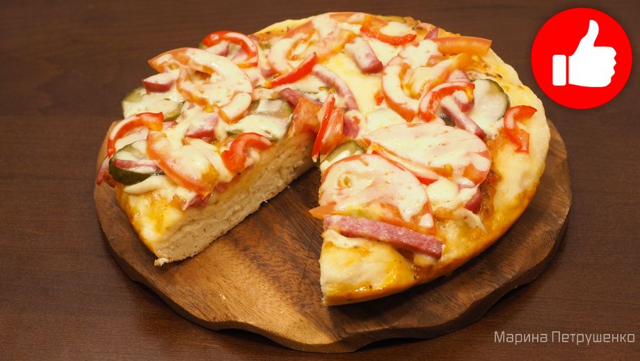 Пицца в мультиварке (тесто для пиццы на кефире без дрожжей)