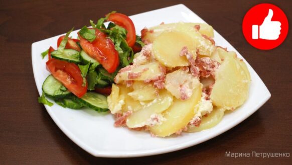 Вкусная запеканка из вареного картофеля в мультиварке