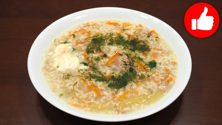 Куриный суп с геркулесом и сливками