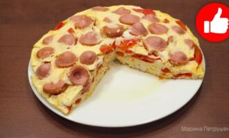 Вкусный Омлет с помидорами и колбасой в мультиварке