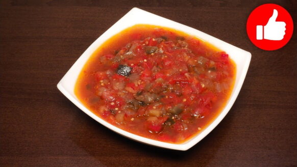 Вкусная Закуска из баклажан с овощами в мультиварке