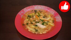 Вкусный Куриный суп с фасолью в мультиварке