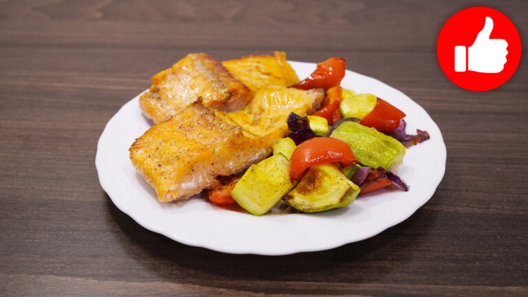 Рыба с овощами в аэрогриле