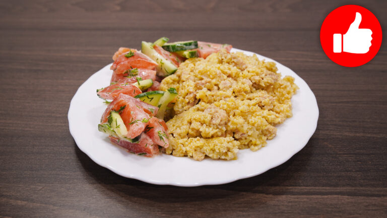 Ячневая каша с фаршем в мультиварке