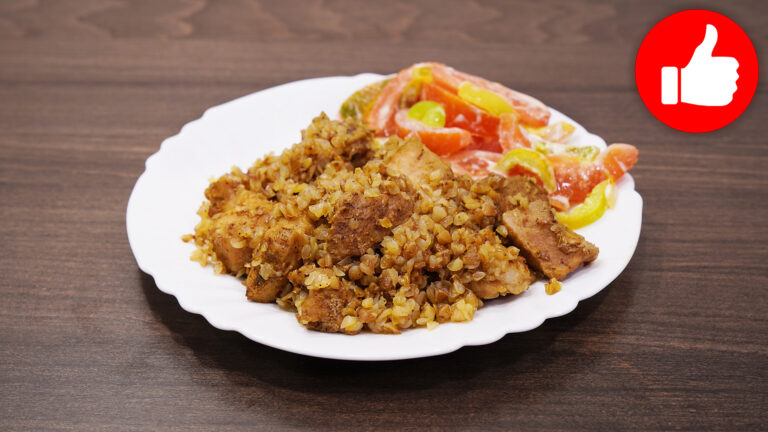 Вкусная гречка со свининой в соевом соусе мультиварке