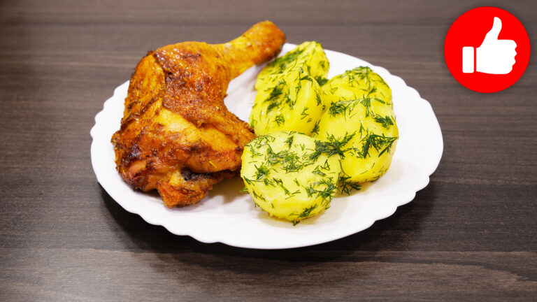 Вкусные куриные окорочка с картошкой в аэрогриле
