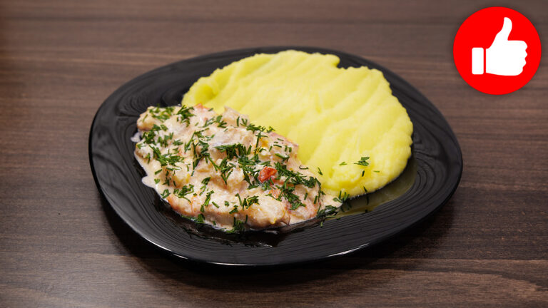 Рыба с помидорами и творожным сыром в аэрогриле