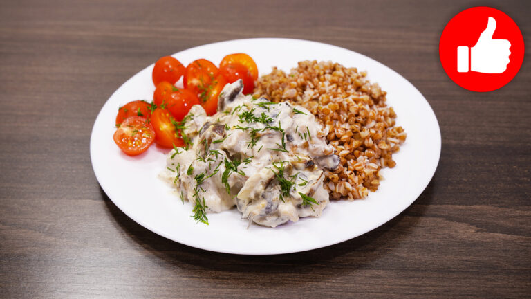 Курица с грибами и сыром в аэрогриле