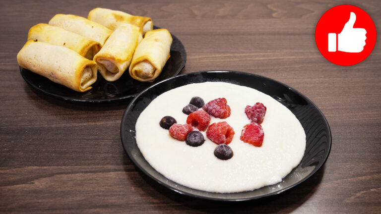 Манная каша и блинчики в аэрогриле