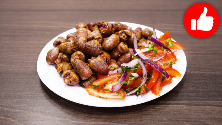Вкусные куриные сердечки в аэрогриле