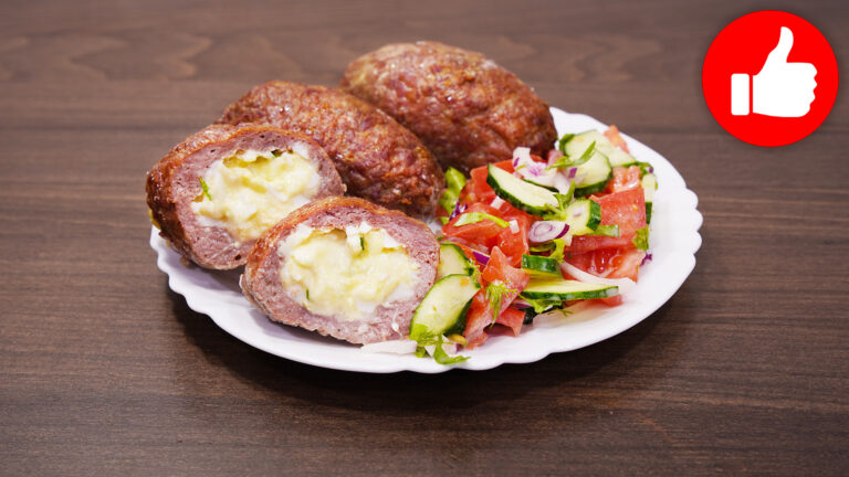 Вкусные зразы с яйцом в аэрогриле.