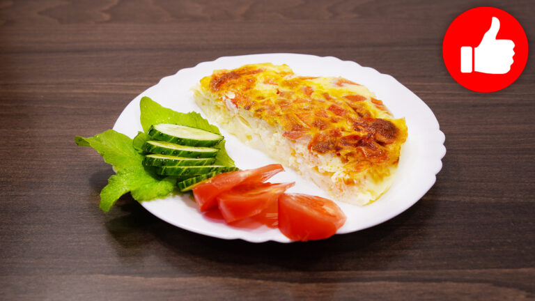 Вкусный омлет с помидорами в аэрогриле
