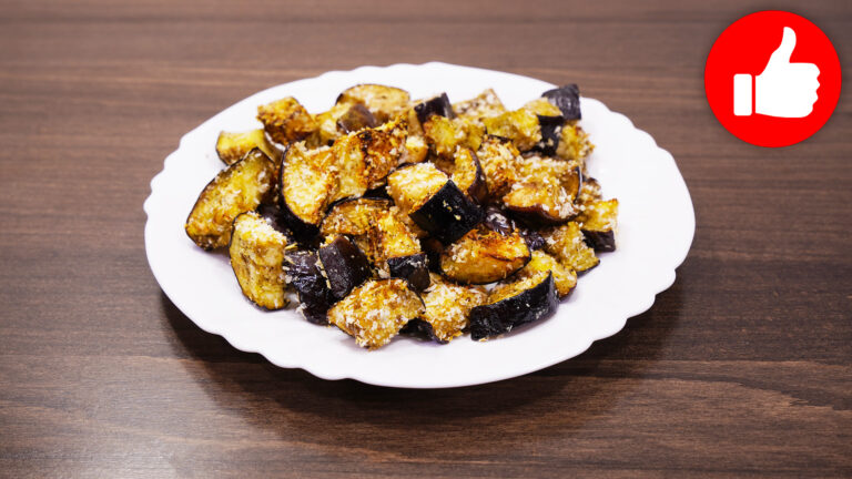Вкусные баклажаны в панировке в аэрогриле