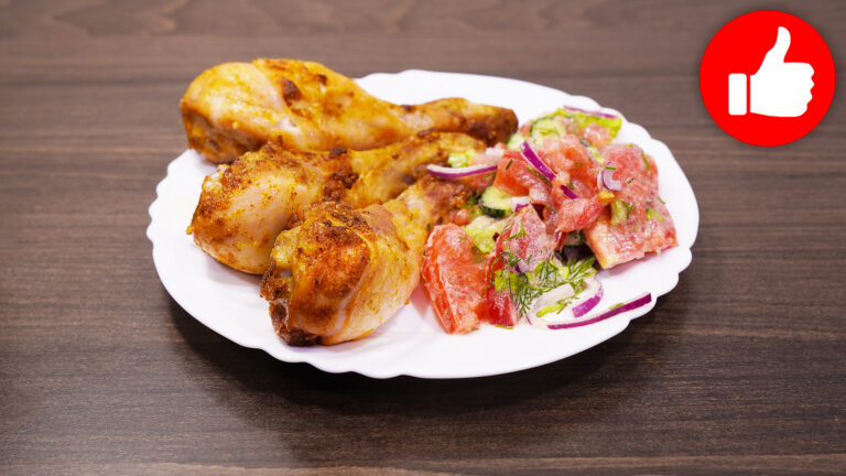 Вкусные куриные ножки в масле со специями в аэрогриле.