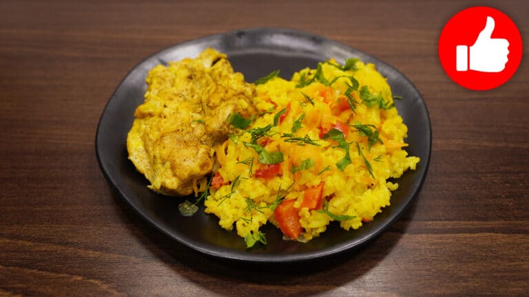 Вкусный рис с курицей и овощами в мультиварке