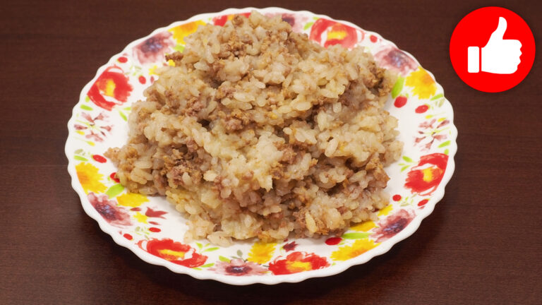 Вкусная рисовая каша с мясом в мультиварке